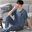 男士家居服男气质英伦风圆领套头可外穿男士睡衣男